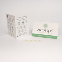 AcuPips product packaging with instructions on a white background