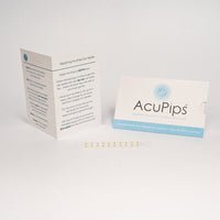 AcuPips product packaging with instructions on a white background