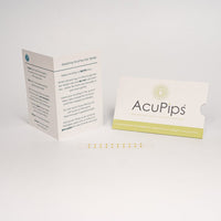 AcuPips product packaging with instructions on a white background